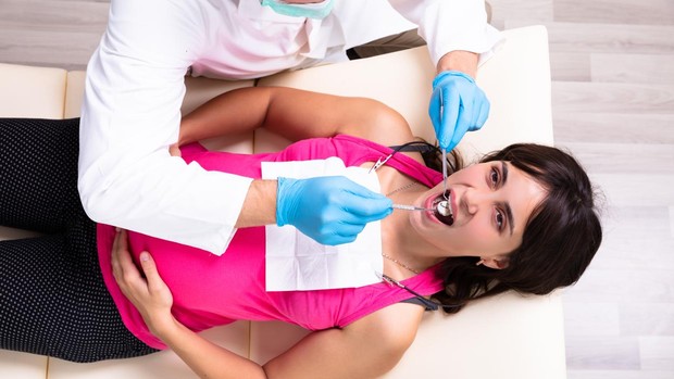 embarazada dentista